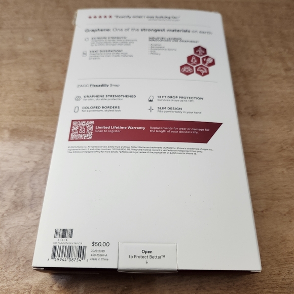 ZAGG Piccadilly Snap Case For iPhone 15 Pro Max - Clear/Black - Picture 2 of 7